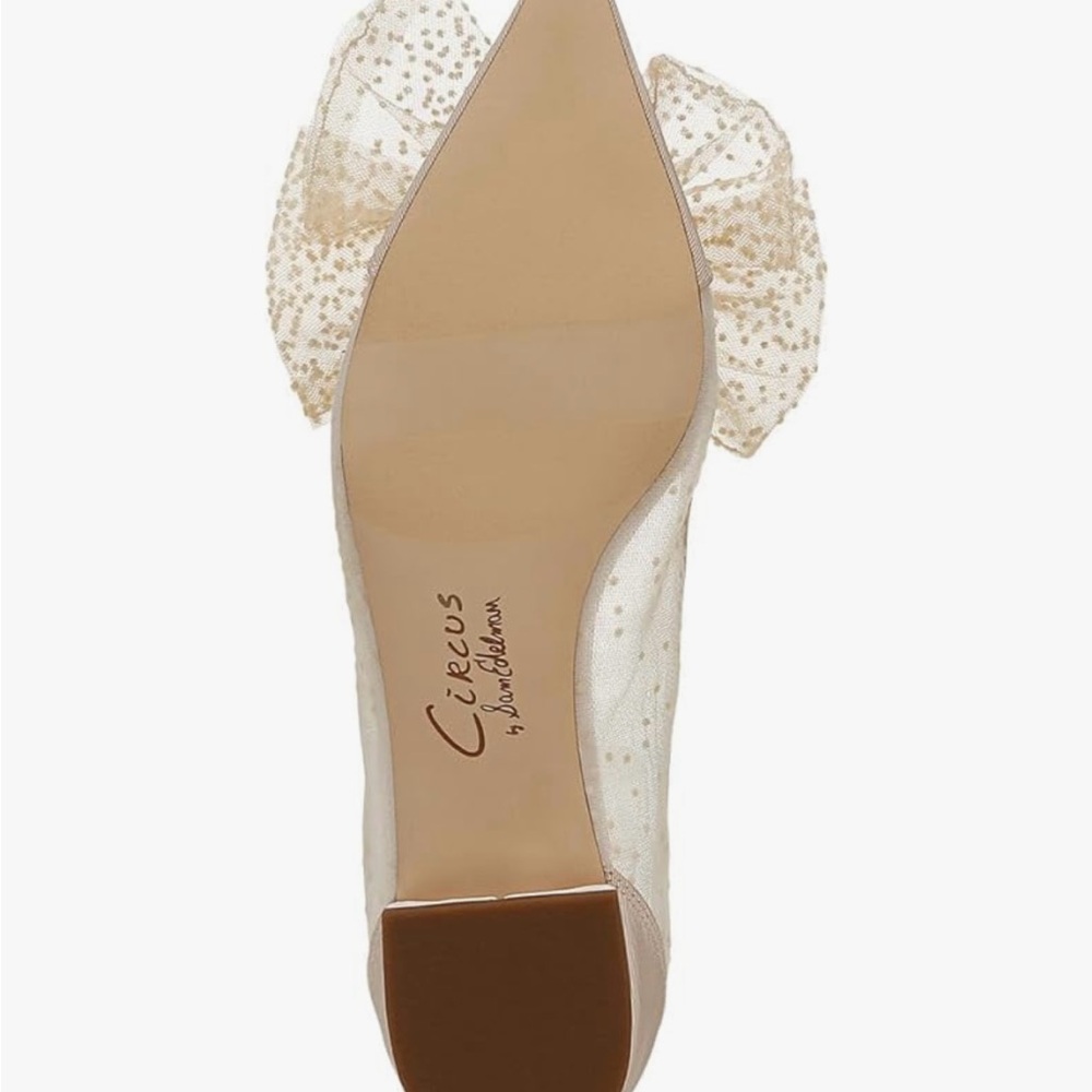 Circus NY by Sam Edelman Darcey Elegant Cream Bow Flats Size 8 - Picture 2 of 15